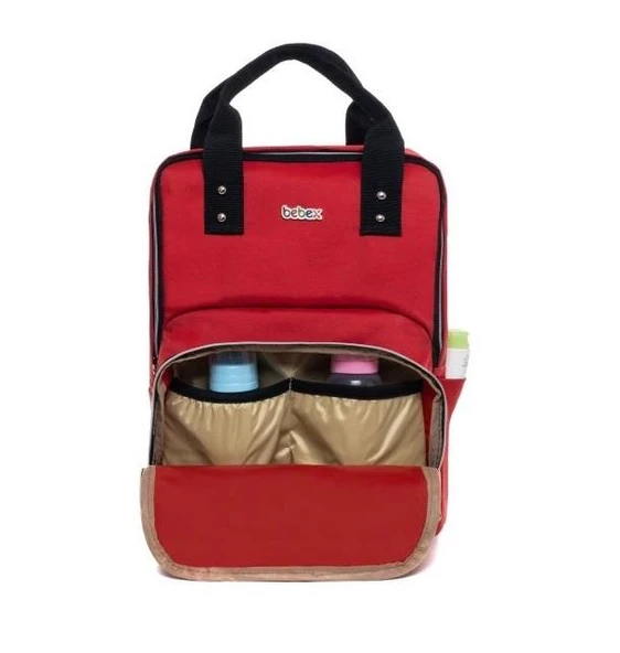 Bebex Bag-S Organizatör Anne Bebek Bakım Sırt Çantası Kırmızı - 2