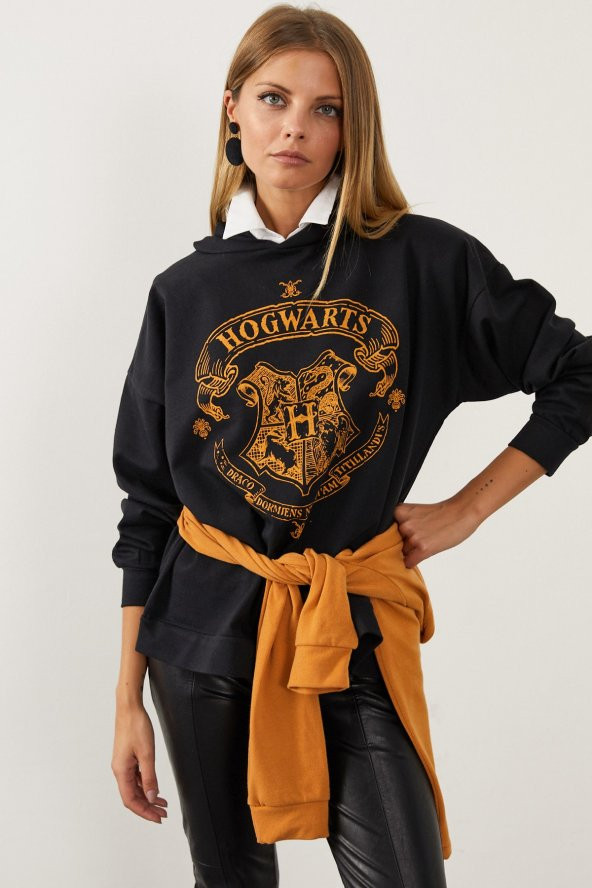 HOGVARTS YAZI BASKILI SWEATSHIRT