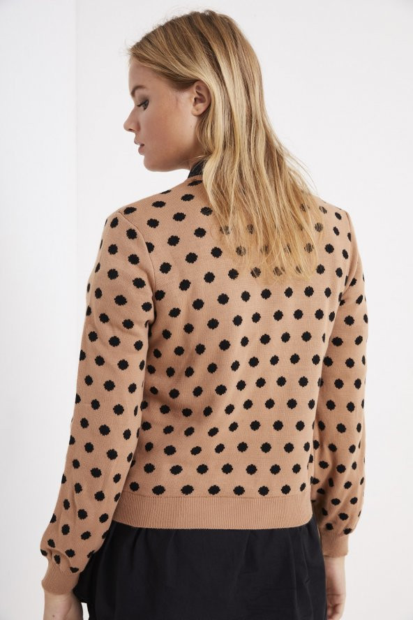 BİSİKLET YAKA PUANTİYELİ KAZAK - 4