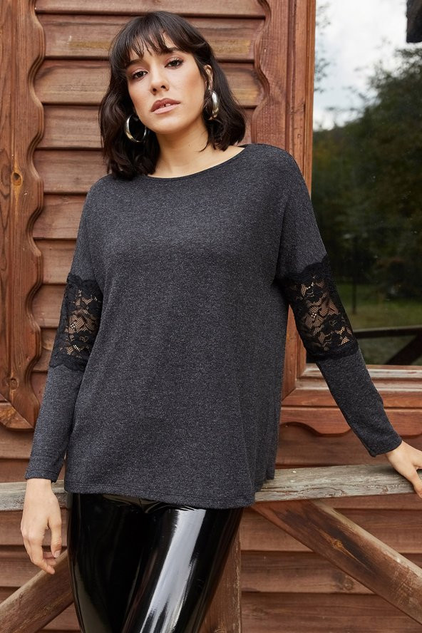 KOLU DANTELLİ BLUZ - Resim 4