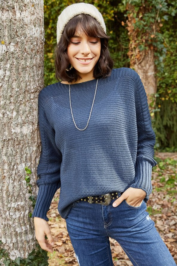 KOL DETAYLI YÜKSEK MANŞET KAZAK - 2