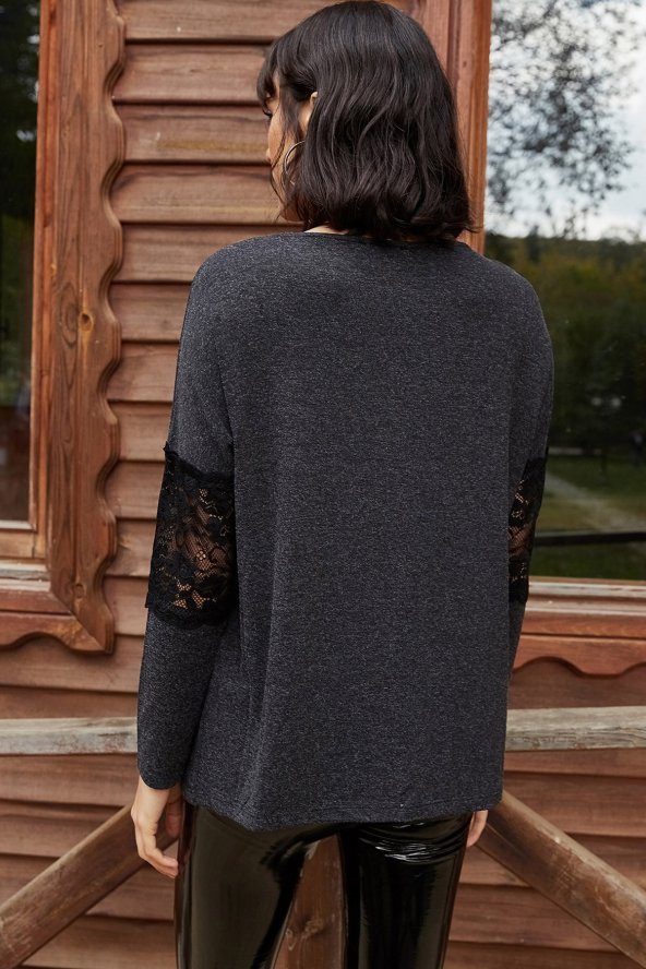 KOLU DANTELLİ BLUZ - Resim 5