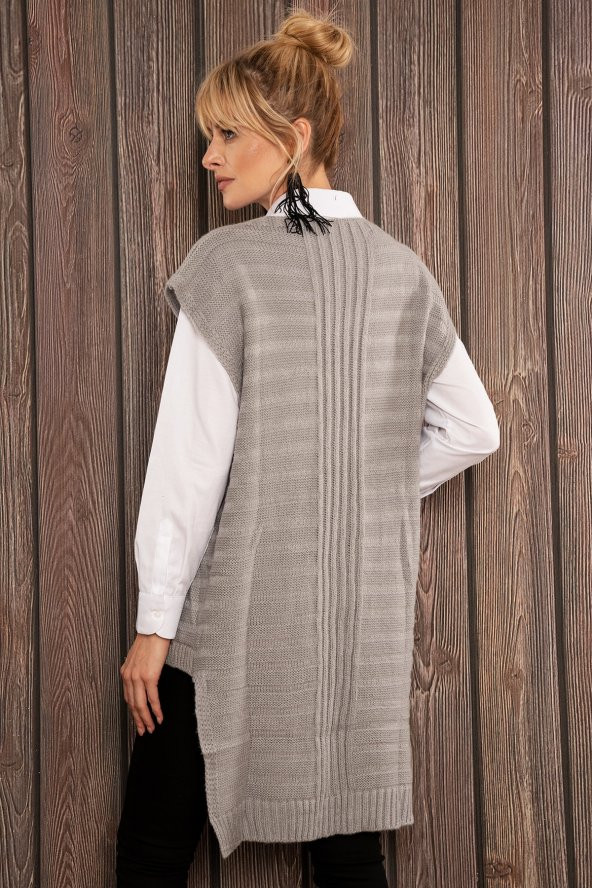 Kadın Vizon V Yaka Panço - 3