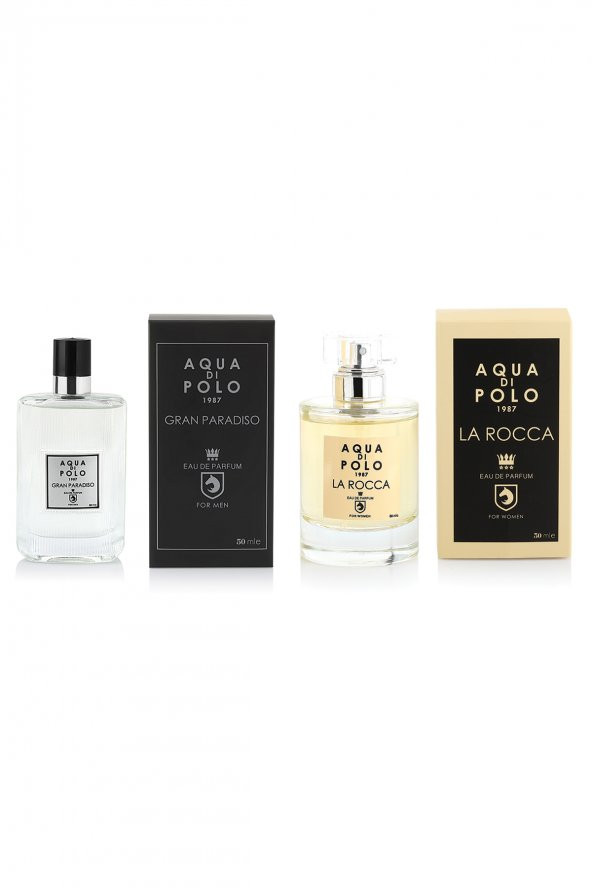 Aqua di Polo 2li Kadın / Erkek Hediye Seti,La Rocca Kadın ve Gran Paradiso Erkek Parfüm STCC000701