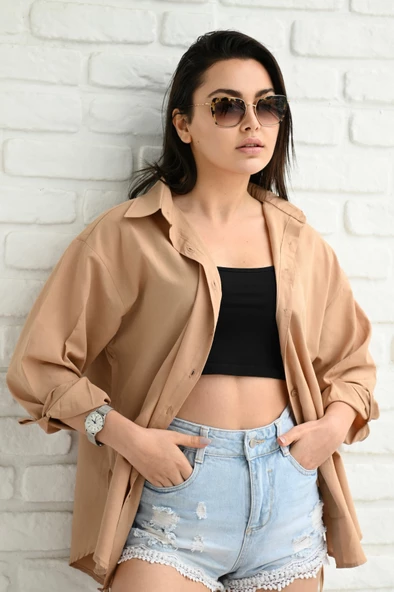 Kadın Yan Büzgülü Gömlek 1212-22 - 11