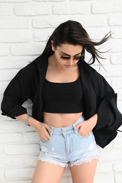 Kadın Yan Büzgülü Gömlek 1212-22 - 4