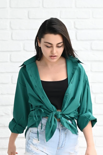 Kadın Yan Büzgülü Gömlek 1212-22 - 7