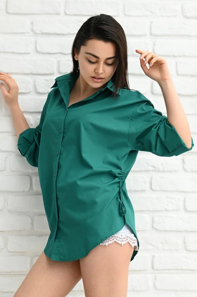 Kadın Yan Büzgülü Gömlek 1212-22 - 6