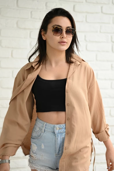 Kadın Yan Büzgülü Gömlek 1212-22 - 10