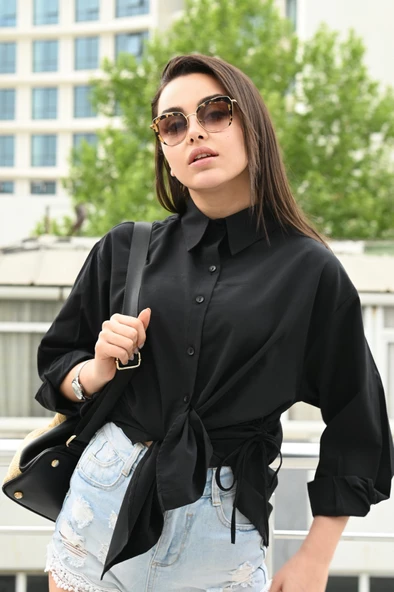 Kadın Yan Büzgülü Gömlek 1212-22 - 3