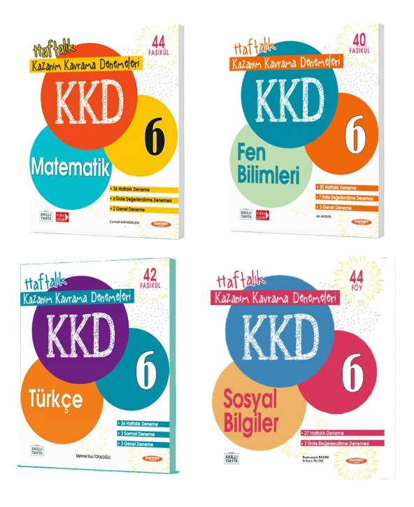 Kurmay 6. Sınıf Kazanım Kavrama Denemeleri Kkd Seti 4 Kitap 2023