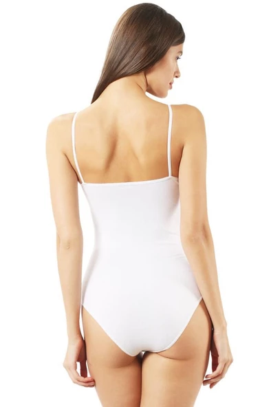 Özkan Bayan İp Askılı Likralı Çıtçıtlı Kancalı Body 0603 - Resim 5