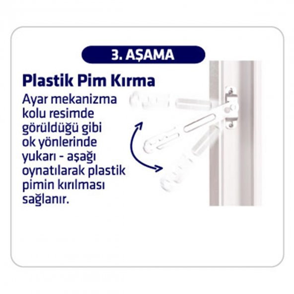 Arwin Sol Açılım Pencere Kademeli Havalandırma Kolu Pvc Kilidi - 6