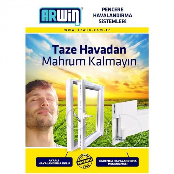 Arwin Sol Açılım Pencere Kademeli Havalandırma Kolu Pvc Kilidi - 9