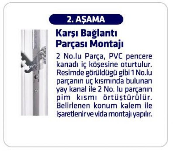 Arwin Sol Açılım Pencere Kademeli Havalandırma Kolu Pvc Kilidi - 12