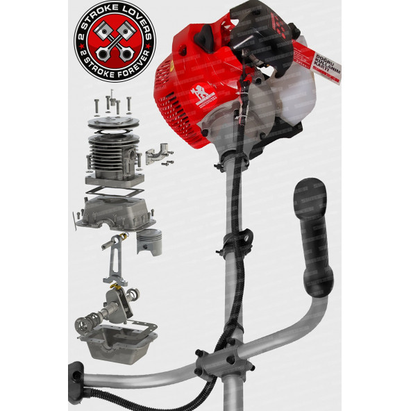 Swazer S10 Süper Set Yan Tipi Tırpan + 2T Yağ + Canavar Başlık + Silkme + Dal Budama - 5