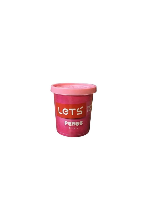 Lets Tek Renk Oyun Hamuru Pembe 115 Gram (Tekli)