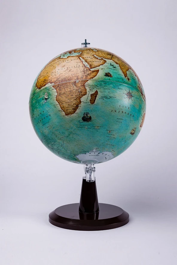 Gürbüz Işıksız Antik Dünya Küresi Modern Seri 20 Cm Çap - Resim 4