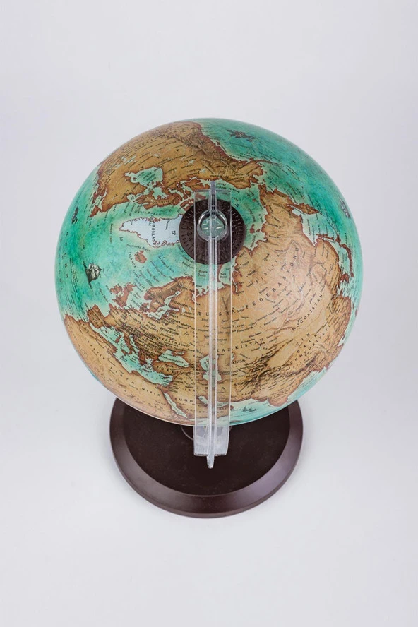 Gürbüz Işıksız Antik Dünya Küresi Modern Seri 20 Cm Çap - Resim 6