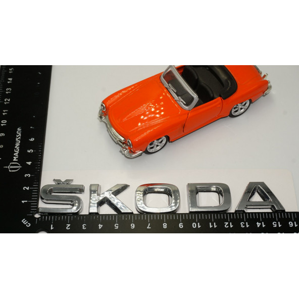 Skoda Bagaj Krom ABS 3M 3D Yazı Logo Amblem - 4