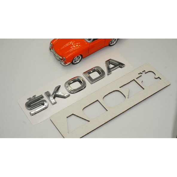 Skoda Bagaj Krom ABS 3M 3D Yazı Logo Amblem - 5