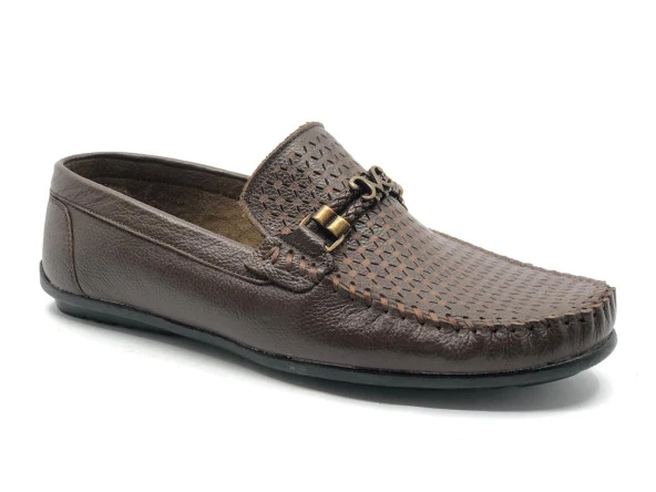 Sultan 100 Hakiki Deri Tokalı Loafer Erkek Babet Ayakkabı - 3