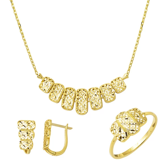 Plazma 14 Ayar Altın Takı Seti ürün görseli 1