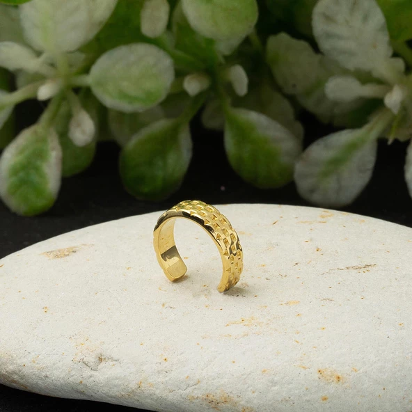 14 Ayar Altın Kıkırdak Küpe - 2