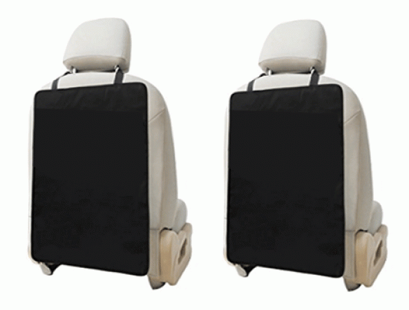 Araba Koltuk Arkası Koruyucu 2 Li Kılıf - Siyah - 4