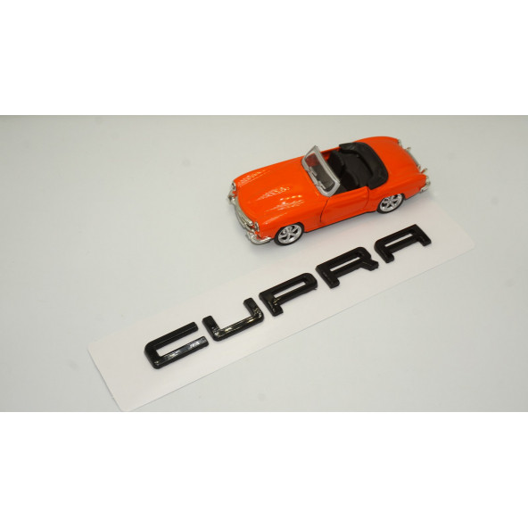 Seat Leon Cupra Bagaj Parlak Siyah ABS 3M 3D Yazı Logo Amblem - 2