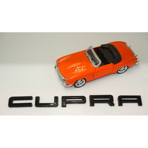 Seat Leon Cupra Bagaj Parlak Siyah ABS 3M 3D Yazı Logo Amblem - 3