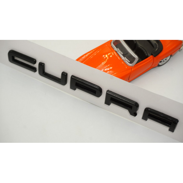 Seat Leon Cupra Bagaj Parlak Siyah ABS 3M 3D Yazı Logo Amblem - 5