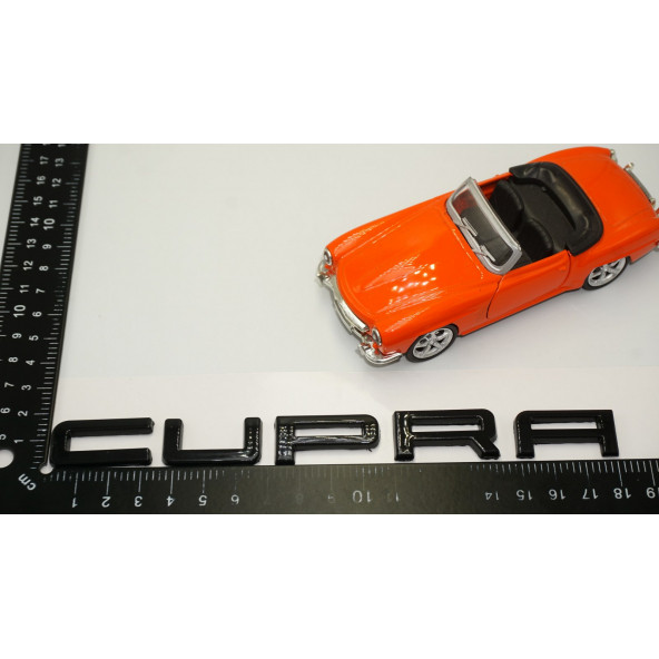 Seat Leon Cupra Bagaj Parlak Siyah ABS 3M 3D Yazı Logo Amblem - 6
