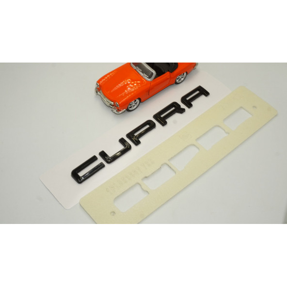 Seat Leon Cupra Bagaj Parlak Siyah ABS 3M 3D Yazı Logo Amblem - 7