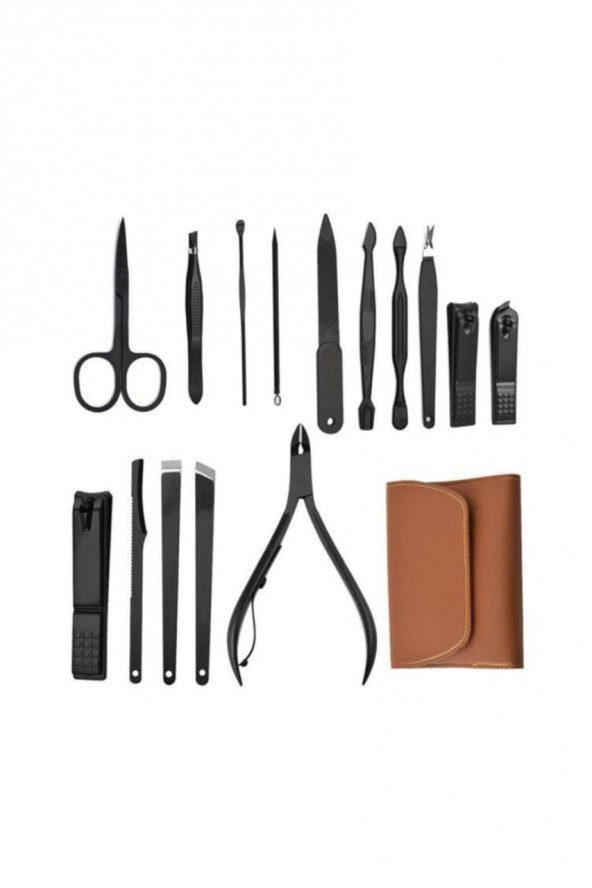 Çantalı Paslanmaz Çelik Manikür Pedikür Seti 16 Parça - 2