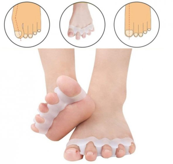 5 Parmak Ayıran Geçmeli Makara Beyaz Renk - 2