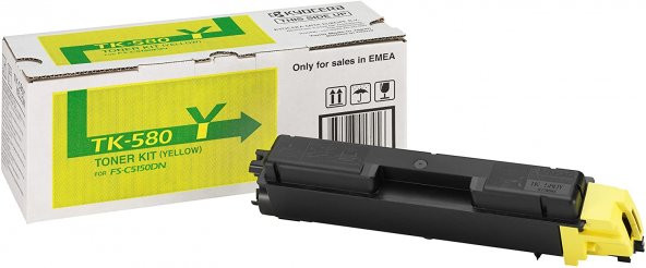 Kyocera TK-580/1T02KTANL0 Sarı Toner