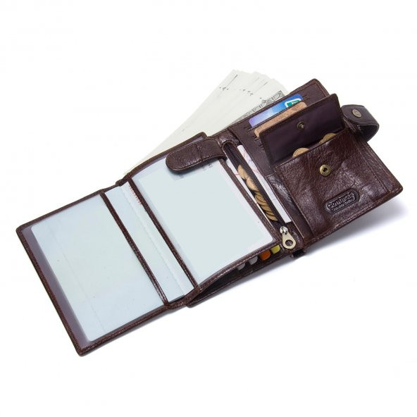 Contacts Lastaro - Hakiki Deri Business Serie Pasaportluk Cüzdan - 6