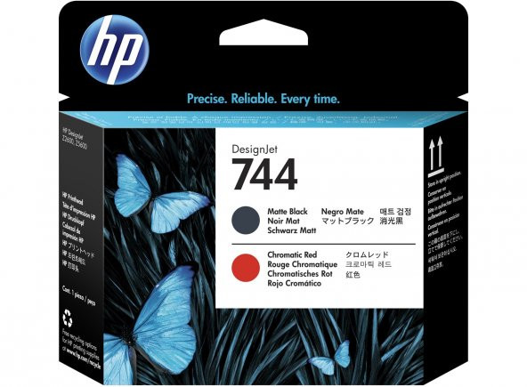 Hp 744-F9J88A Mat Siyah-Kromatik Kırmızı Baskı Kafası - Resim 1