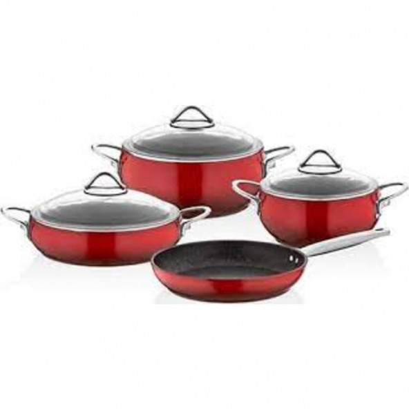 Falez Mercan Granit 7 Parça Güveç Tencere Seti