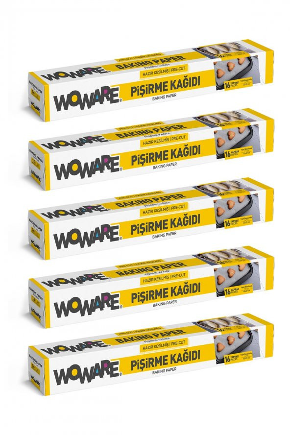 WOWARE PİŞİRME KAĞIDI 16 ADET KESİLMİŞ 5 PAKET