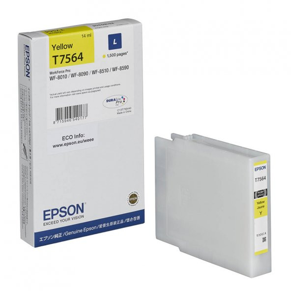 Epson T7564L Sarı Kartuş