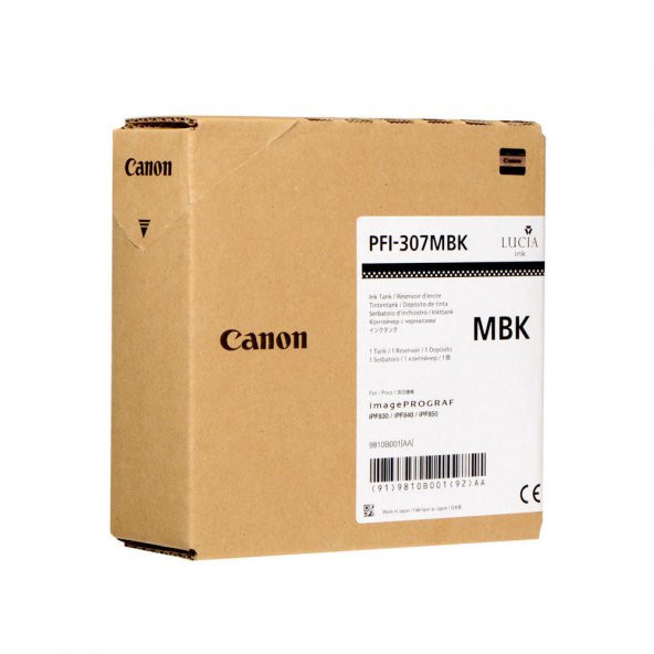 Canon PFI-307MBK Mat Siyah Kartuş