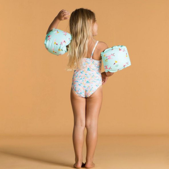 Çocuk Yüzücü Kolluğu ORMAN BASKILI MENTOL YEŞİLİ 15-30 Kg - 2