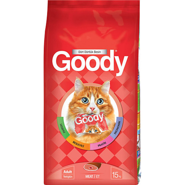 Goody Etli Yetişkin Kedi Maması 15 kg