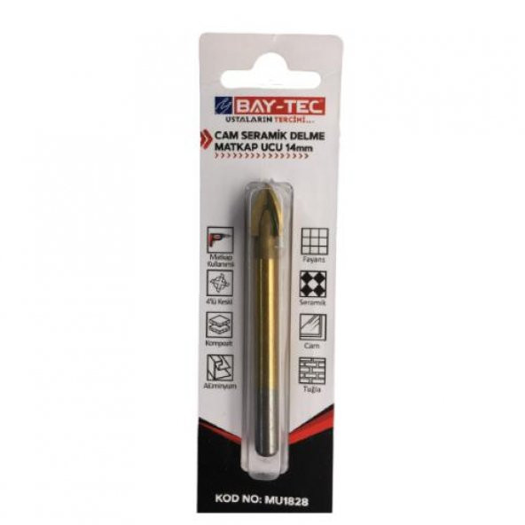 Bay-Tec MU1828 Cam Seramik Delme Matkap Ucu 14MM - 2