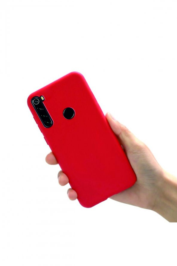 Xiaomi Redmi Note 8 Kırmızı Silikon Rubber Kılıf Arka Kapak
