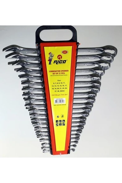 Rico 020-RC9621 Ekstra Kombine Anahtar Seti Takımı 21Pcs 6-32mm