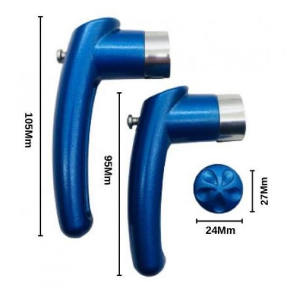 Çaydanlık Sapı Takımı Kulp Tutamak Seti Parlament Mavisi Yanmaz - 2