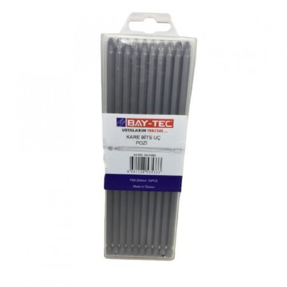 Bay-Tec MU1960 PZ2 x 2000Mm Kare Bits Uç Pozi 10 Parça - 3